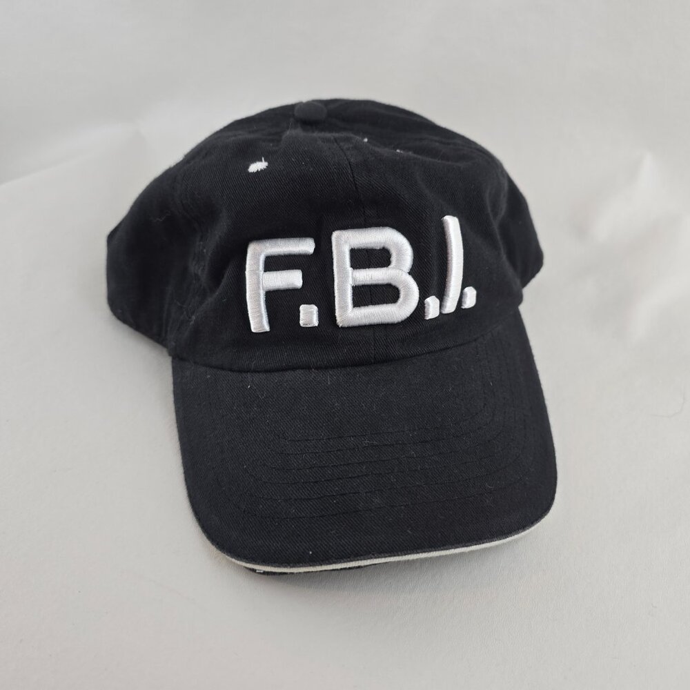 FBI Hat Mens One Size Black Embroidered Beyond Brand Cotton Baseball Cap Dad Gen